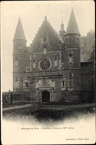 Ak Thilloloy Somme, Eglise