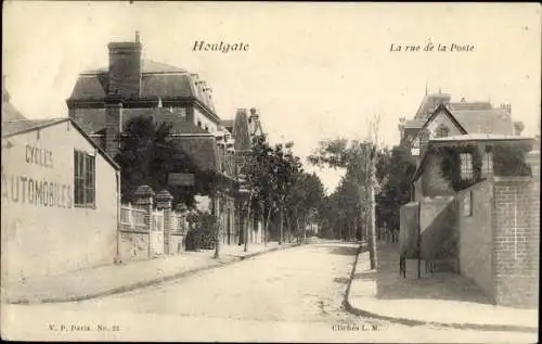 Ak Houlgate Calvados, La Rue de la Poste