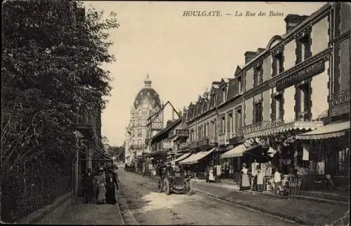 Ak Houlgate Calvados, La Rue des Bains