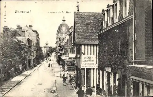 Ak Beuzeval Calvados, Avenue de la Mer, Agence de Locations