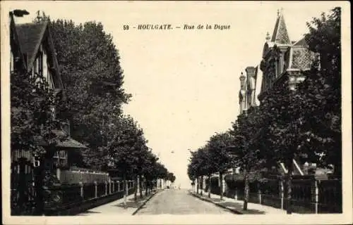 Ak Houlgate Calvados, Rue de la Digue