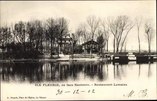 Ak Nanterre Hauts de Seine, Ile Fleurie, Restaurant Lemaire
