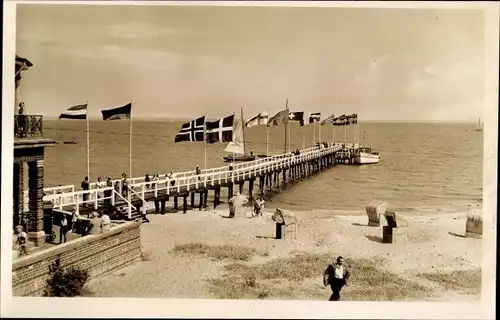 Ak Ostseebad Niendorf Timmendorfer Strand, Seebrücke