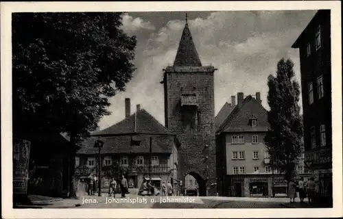 Ak Jena in Thüringen, Johannisplatz, Johannistor