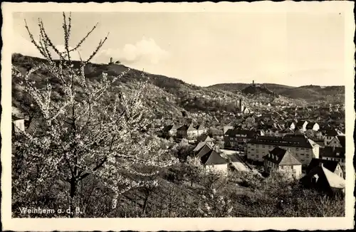 Ak Weinheim an der Bergstraße Baden, Blick auf den Ort