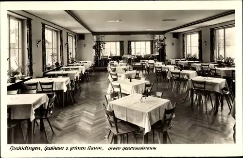 Ak Buchklingen Birkenau Kreis Bergstraße, Gasthaus z. grünen Baum, Innenansicht