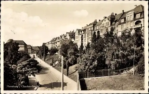 Ak Flensburg in Schleswig Holstein, Clädenstraße