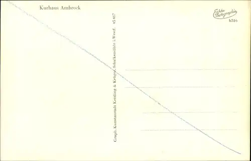 Ak Ambrock Hagen in Westfalen, Kurhaus