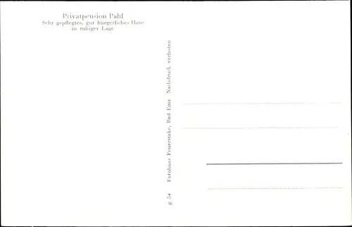 Ak Bad Ems an der Lahn, Privatpension Pahl, Teilansicht