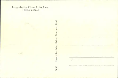 Ak Nordenau Schmallenberg im Sauerland, Lengenbecker Klause