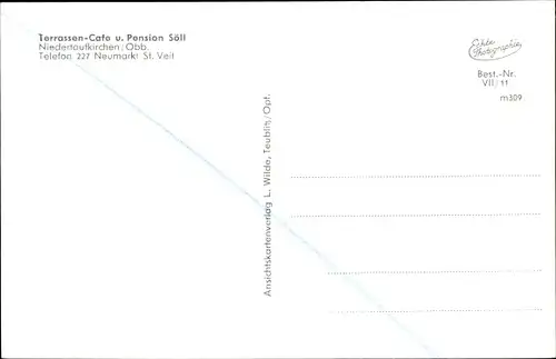 Ak Niedertaufkirchen in Oberbayern, Pension Söll