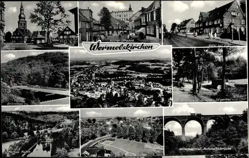 Ak Wermelskirchen im Bergischen Land, Hotel, Autobahnbrücke, Gesamtansicht, Markus Mühle