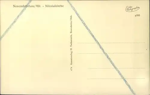 Ak Neuendettelsau in Mittelfranken, Nikolaikirche