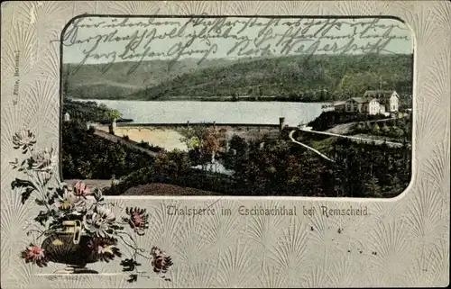 Passepartout Ak Remscheid im Bergischen Land, Eschbachtalsperre, Hotel Remscheider Talsperre