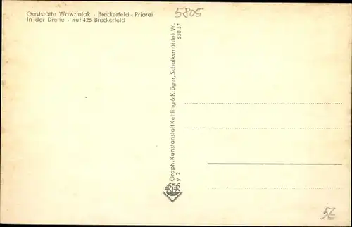 Ak Priorei Breckerfeld im Sauerland, Gaststätte, Innenansicht, In der Drehe