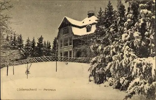 Ak Lüdenscheid im Märkischen Kreis, Parkhaus, Winter