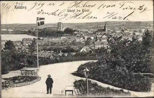 Ak Kolding Dänemark, Udsigt fra Tivoli
