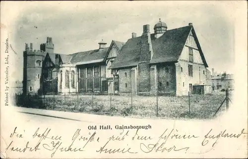 Ak Gainsborough Lincolnshire England, Old Hall