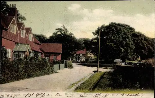 Ak Burley New Forest Hampshire England, Village, Tea House