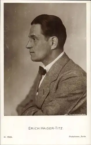 Ak Schauspieler Erich Kaiser Titz, Profilansicht, PH 1564