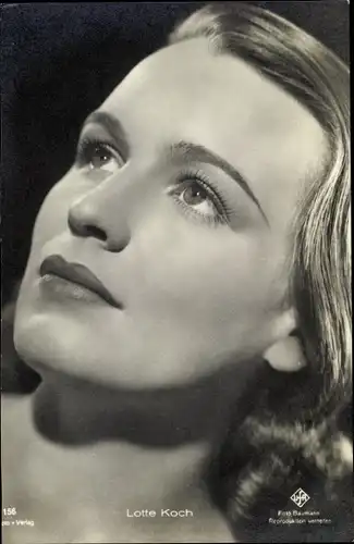 Ak Schauspielerin Lotte Koch, Portrait