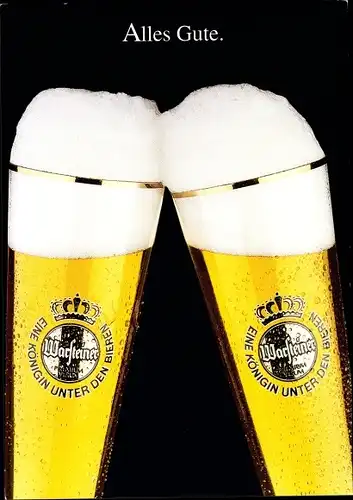 Ak Alles Gute, Warsteiner, Biergläser, Reklame