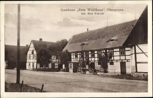 Ak Obergruna Groschirma in Sachsen, Gasthaus Zum Waldhaus