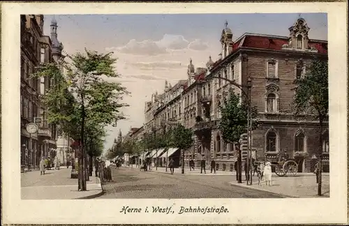 Ak Herne im Ruhrgebiet, Bahnhofstraße