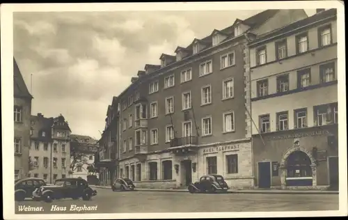 Ak Weimar in Thüringen, Haus Elephant, Gasthaus Zum Schwarzen Bären