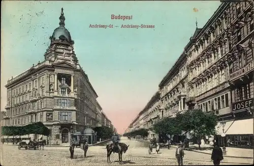 Ak Budapest Ungarn, Andrassy Straße