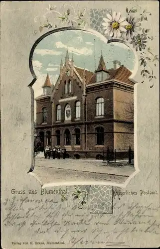 Passepartout Ak Blumenthal Hansestadt Bremen, Kaiserliches Postamt