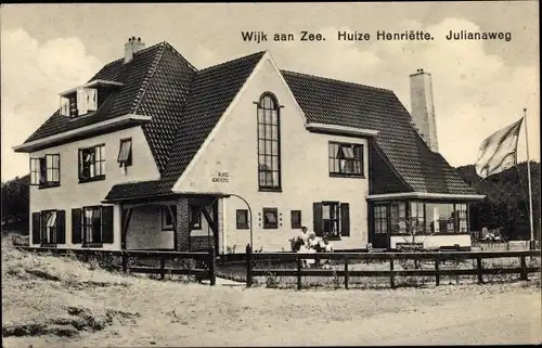 Ak Wijk aan Zee Beverwijk Nordholland Niederlande, Huize Henriette, Julianaweg