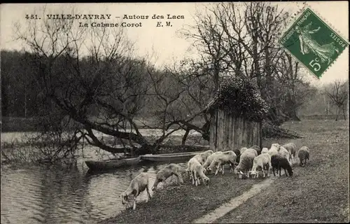 Ak Ville d'Avray Hauts  de Seine, Autour des Lacs, La Cabane Corot