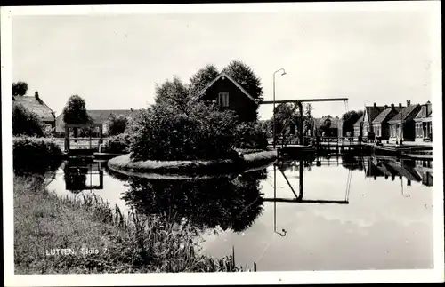 Ak Lutten aan de Dedemsvaart Overijssel, Sluis 7