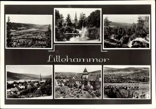 Ak Lillehammer Norwegen, Ortsansichten