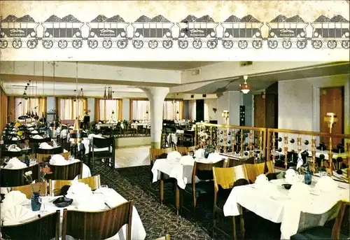 Ak Narvik Norwegen, Malmen Restaurant, Innenansicht