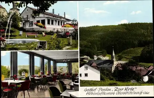 Ak Obererabtsteinach Abtsteinach an der Bergstraße, Gasthof-Pension Zur Rose, Terrasse