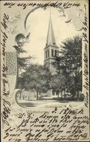 Passepartout Ak Wilhelmshaven in Niedersachsen, Christuskirche