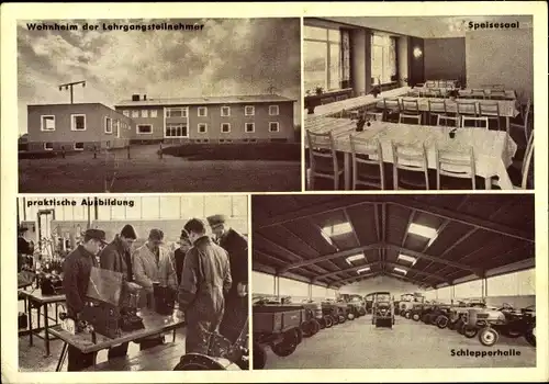 Ak Hildesheim in Niedersachsen, Deula, Deutsche Landmaschinenschule, Schlepperhalle, Lerchenkamp