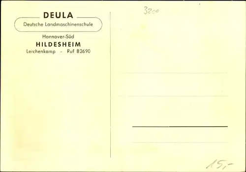 Ak Hildesheim in Niedersachsen, Deula, Deutsche Landmaschinenschule, Schlepperhalle, Lerchenkamp