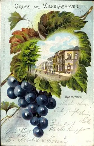 Weinblatt Litho Wilhelmshaven in Niedersachsen, Roonstraße, Restaurant