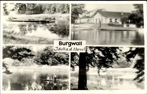 Foto Ak Burgwall Zehdenick Oberhavel, Idyll an der Havel