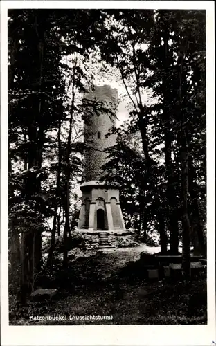 Ak Waldkatzenbach Waldbrunn Neckar Odenwald Kr., Katzenbuckel Aussichtsturm