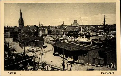 Ak Århus Aarhus Dänemark, Havneparti, Hafen