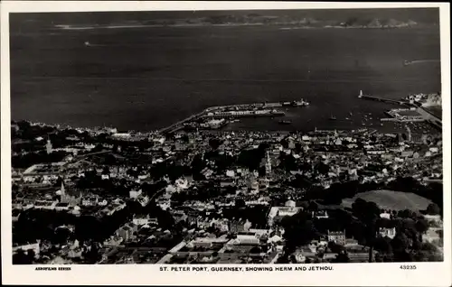 Ak St. Peter Port Kanalinsel Guernsey, Showing Herm and Jethou
