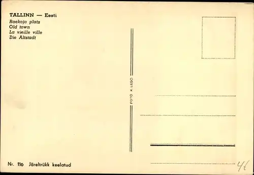 Ak Tallinn Reval Estland, Die Altstadt