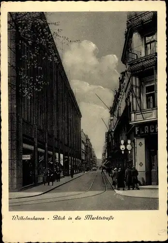 Ak Wilhelmshaven in Niedersachsen, Blick in die Marktstraße