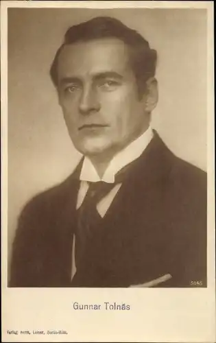 Ak Schauspieler Gunnar Tolnaes, Portrait