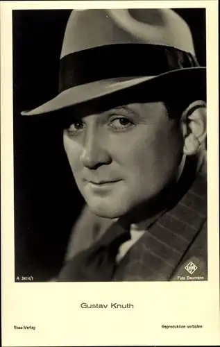 Ak Schauspieler Gustav Knuth, Ross A 3414/1