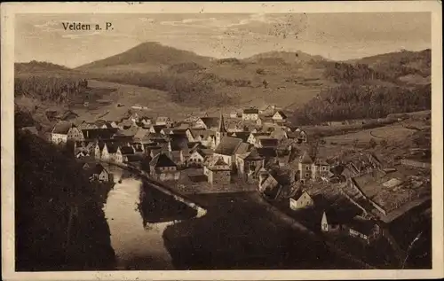 Ak Velden an der Pegnitz Mittelfranken, Panorama, Vogelschau